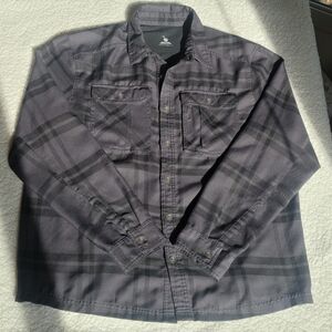 Mountain Hardwear Size-L Gray Plaid Shirt Jacket